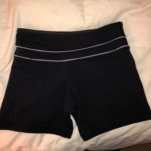black lulu lemon shorts